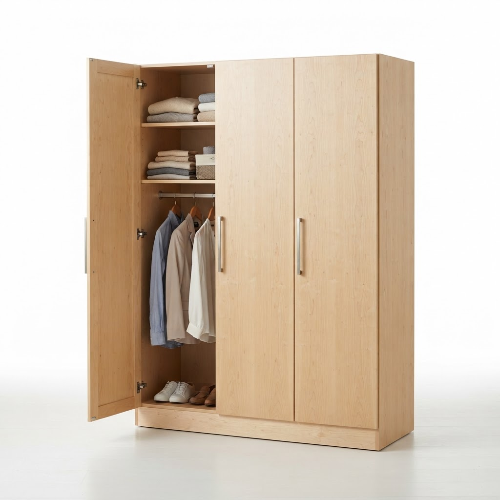 Maple Grove 3-Door Wardrobe in Natural Maple