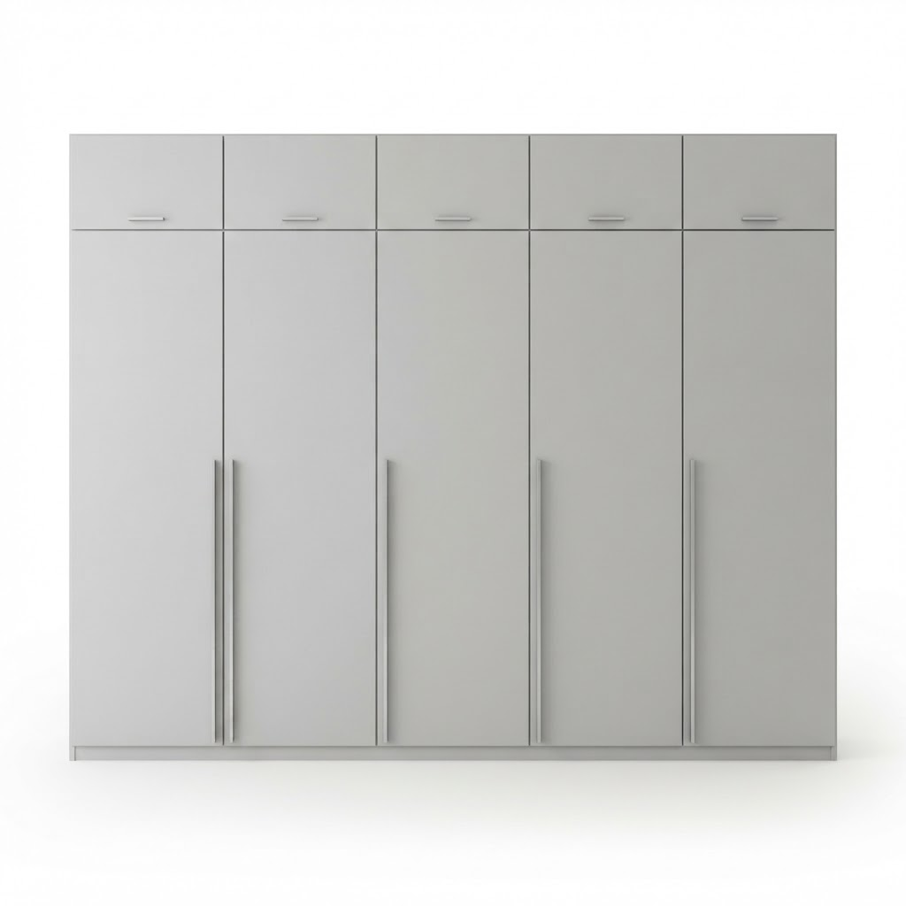 Urban 5-Door Wall Wardrobe in Light Gray